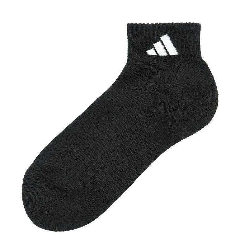 【アディダス】3足組靴下DEO無地ワンポイントショート丈つま先かかと補強(06088W)