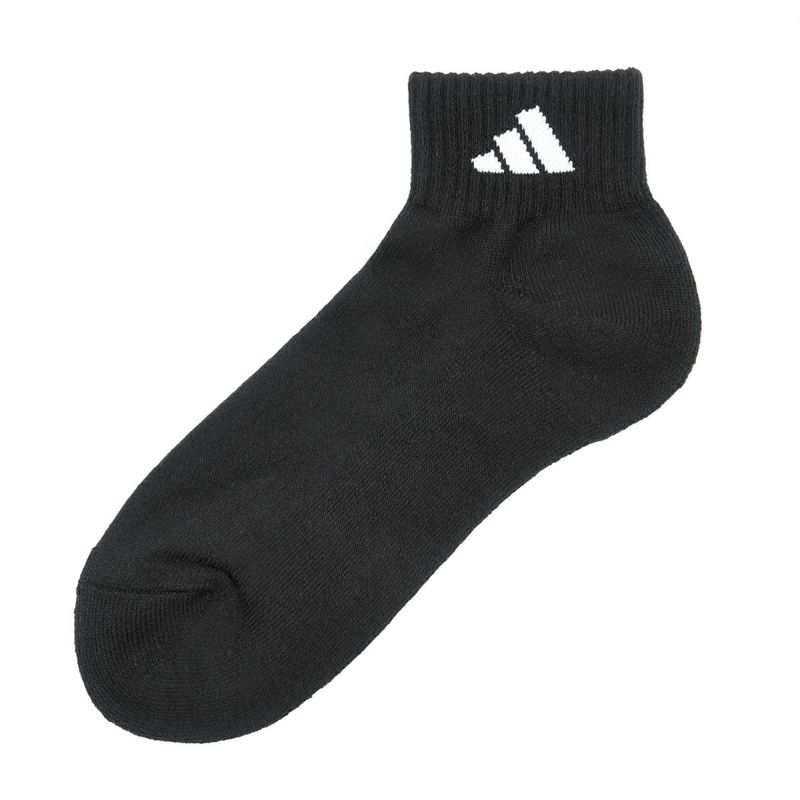 【アディダス】3足組靴下DEO無地ワンポイントショート丈つま先かかと補強(06088W)