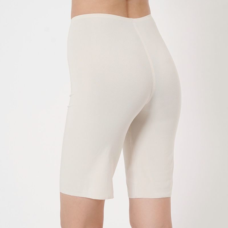 【満足美涼活】インナーボトム天然素材シリーズ無地5分丈綿混素材(37-4541F)