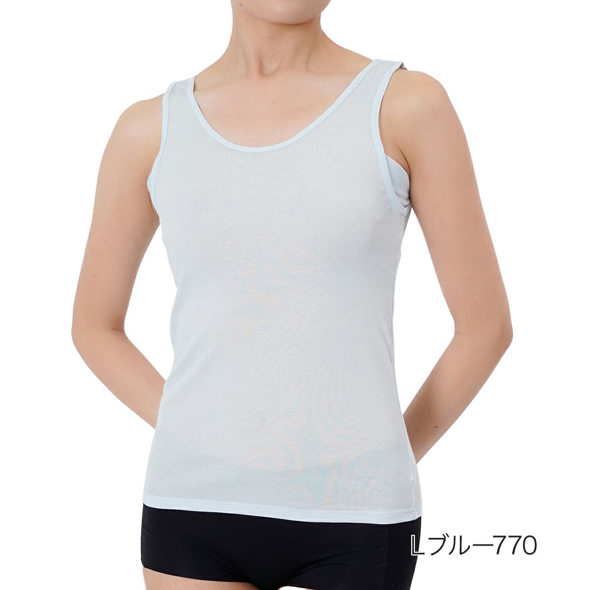 【デイリー満足】タンクトップ暑い日私の涼生活無地袖なしレーヨン素材(37V2112)