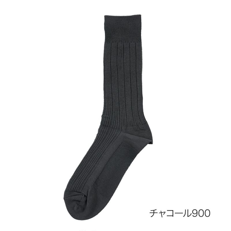 【満足】靴下爽感変形リブクルー丈抗ピル紡績(33743W)