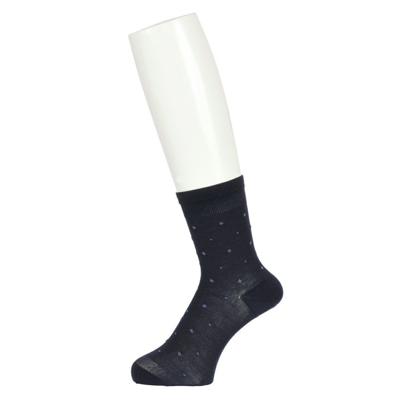 【満足】靴下冷感ドット柄ハーフ丈消臭抗菌防臭(33978W)