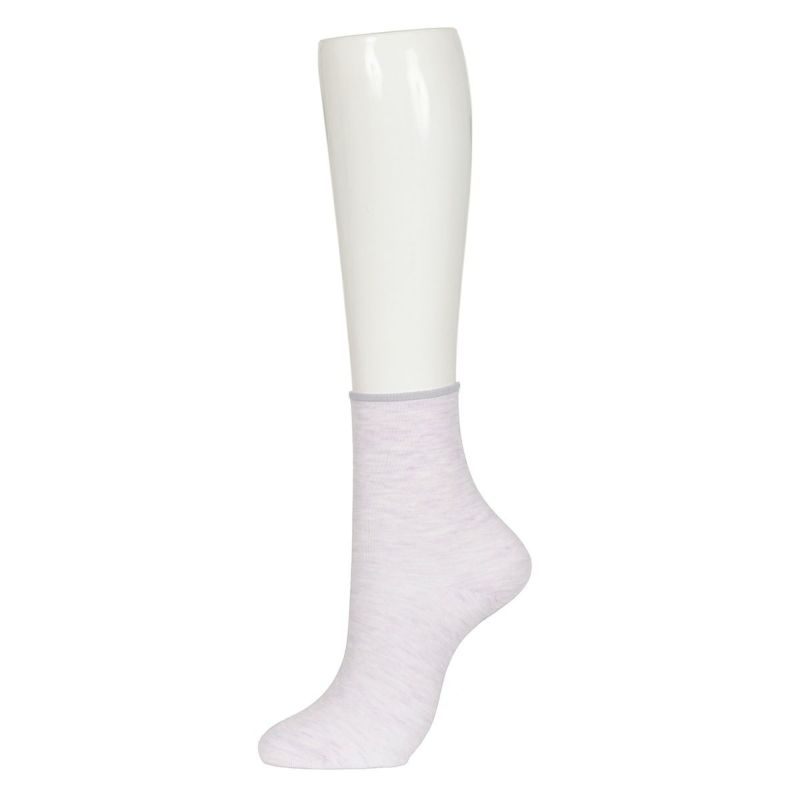 【満足】靴下冷感無地クルー丈レーヨンシルク(3145-41N)