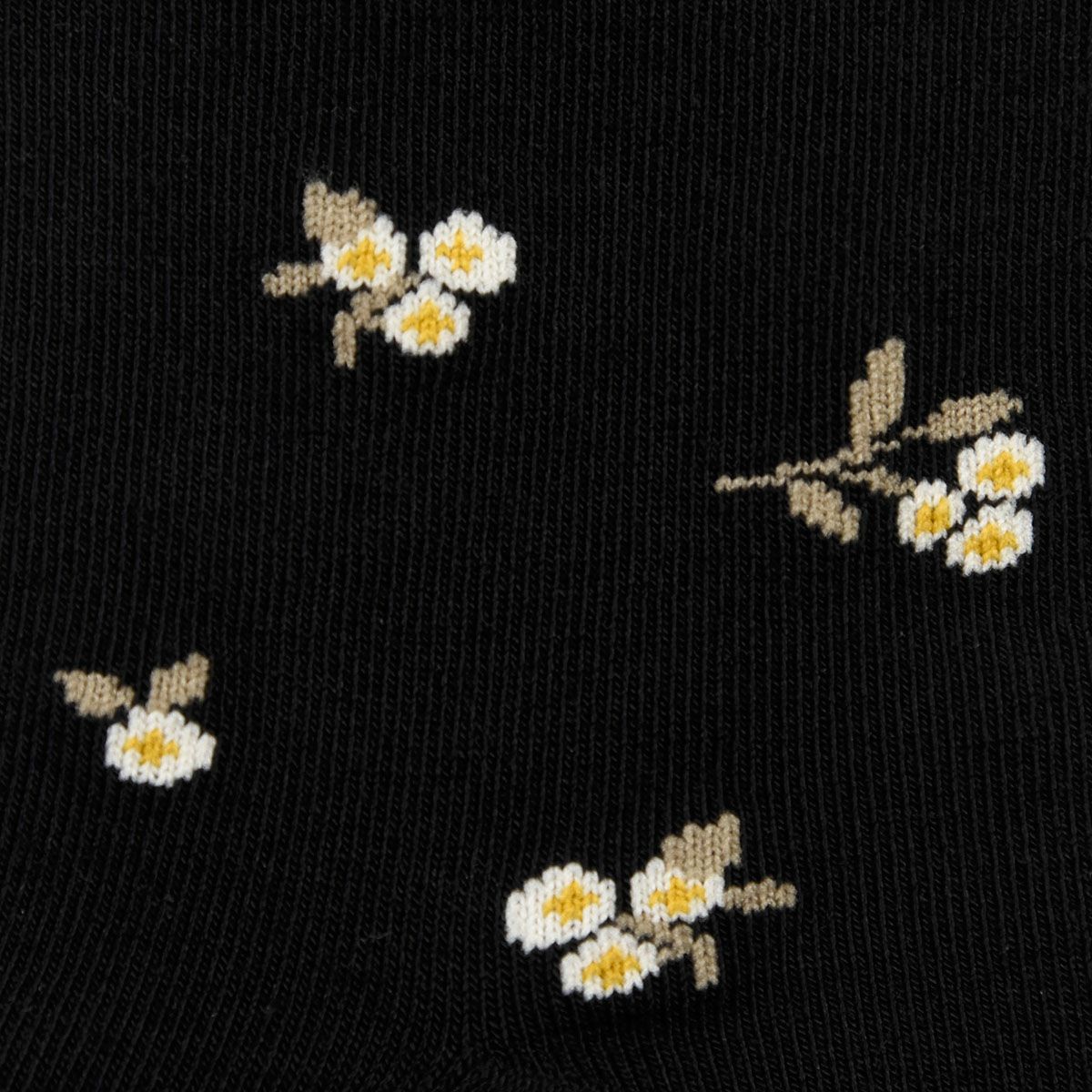 【満足：冷感】靴下花柄クルー丈レーヨンシルク(3145-42N)