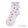 【満足：冷感】靴下花柄クルー丈レーヨンシルク(3145-42N)