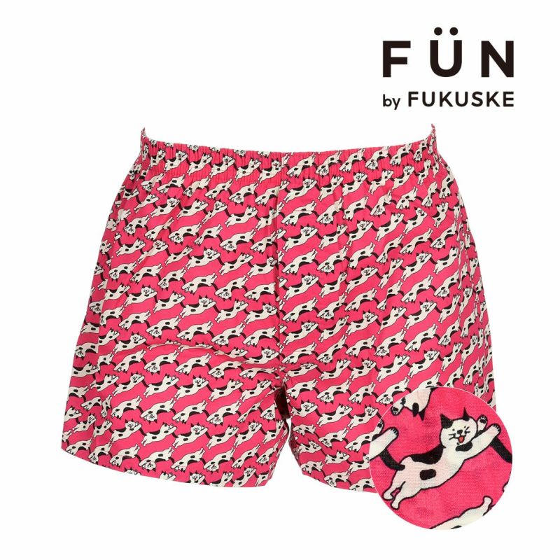 【fukuskeFUN(フクスケファン)】トランクスネコ柄トランクス綿100％(453P2016)