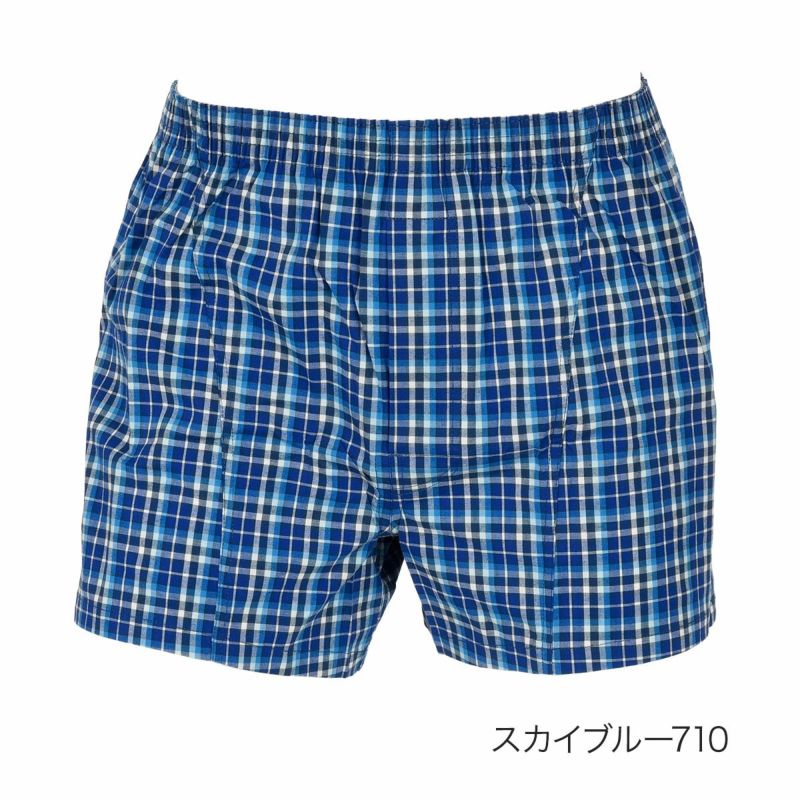 【fukuske(フクスケ)：SHITATEYAPANTS】トランクスマドラスチェック柄トランクス立体設計(SY1-0004)