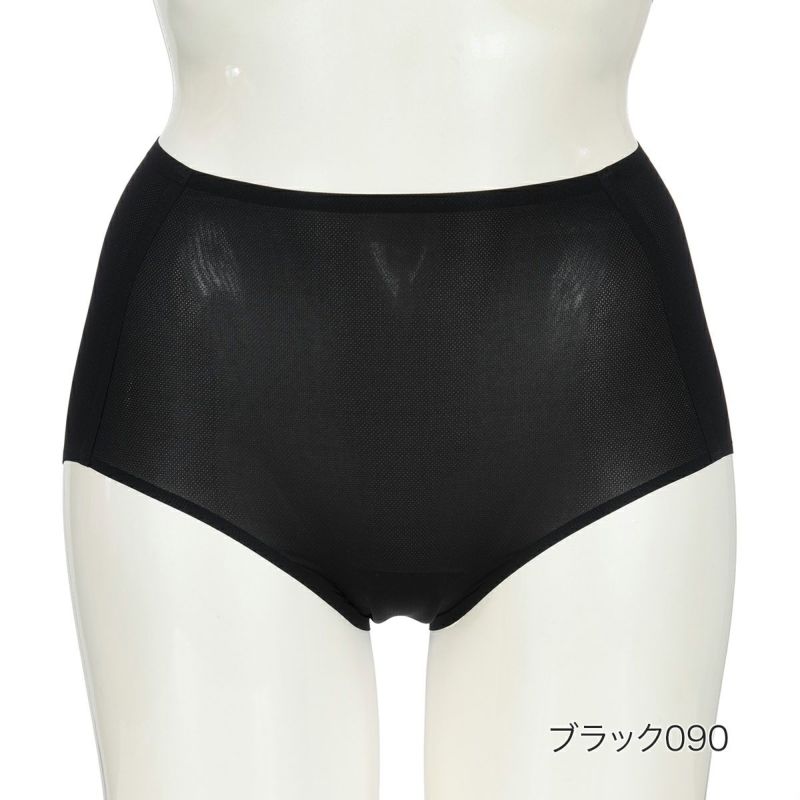 【満足美涼活】ショーツ冷やして整える無地深履きスタンダードワイドレギパン(37-4532F)