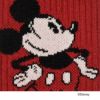 【ディズニー】靴下無地リブラインクルー丈ミッキーマウス(300-15L3)