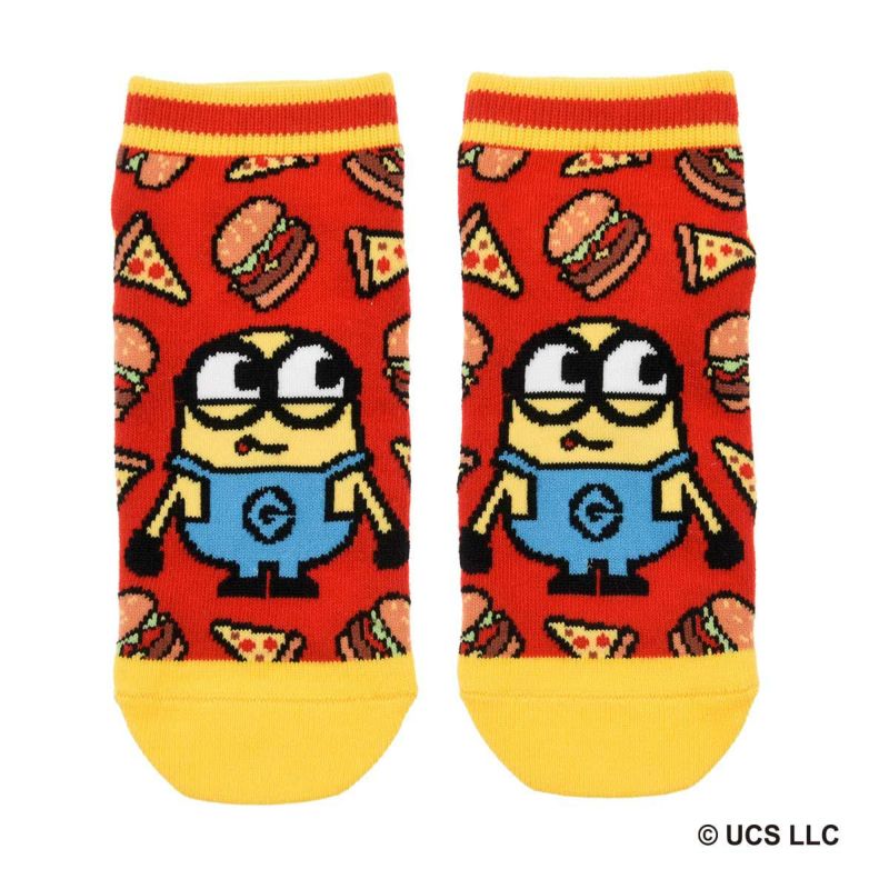 【ミニオンズ】靴下キャラクター柄スニーカー丈ボブ(350-15M5)