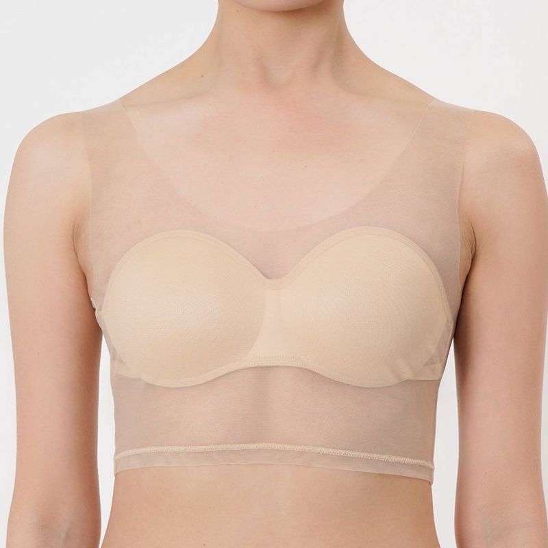 【fukuskeFUN(フクスケファン)】ハーフトップSKINTONE無地ハーフトップパッド部分吸水速乾(14-0005)