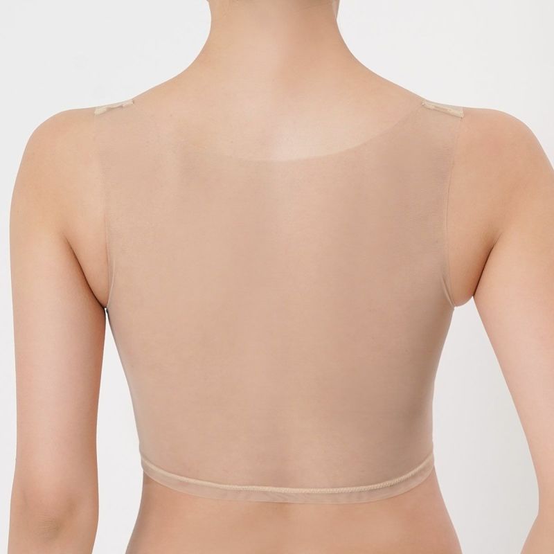 【fukuskeFUN(フクスケファン)】ハーフトップSKINTONE無地ハーフトップパッド部分吸水速乾(14-0005)