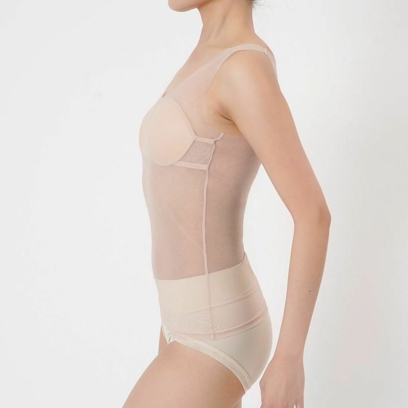 【fukuskeFUN(フクスケファン)】タンクトップSKINTONE無地タンクトップパッド部分吸水速乾(14-0006)