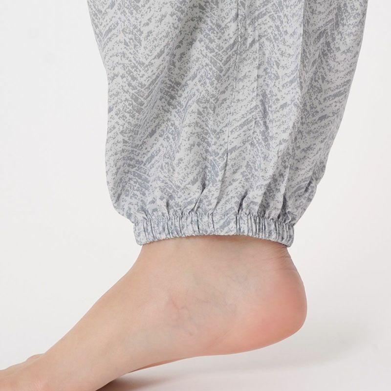 【fukuske(フクスケ)】ジョガーパンツヘリンボーン柄ボタニカル柄ジョガーパンツサイドポケット付き(RMP0042)