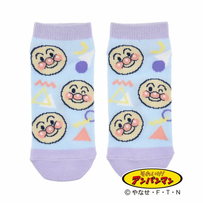 【アンパンマン】靴下キャラクター柄スニーカー丈ばいきんまん(387-15W1)