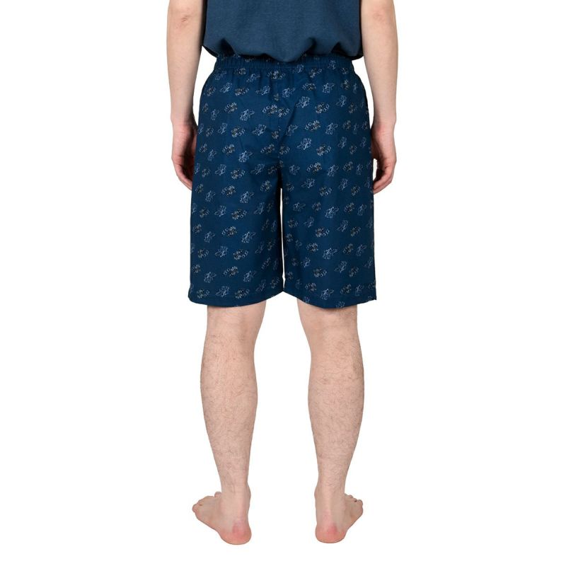 fukuske(フクスケ)ハーフパンツハイビスカス柄ハーフパンツポケット付き(RM9P0013)