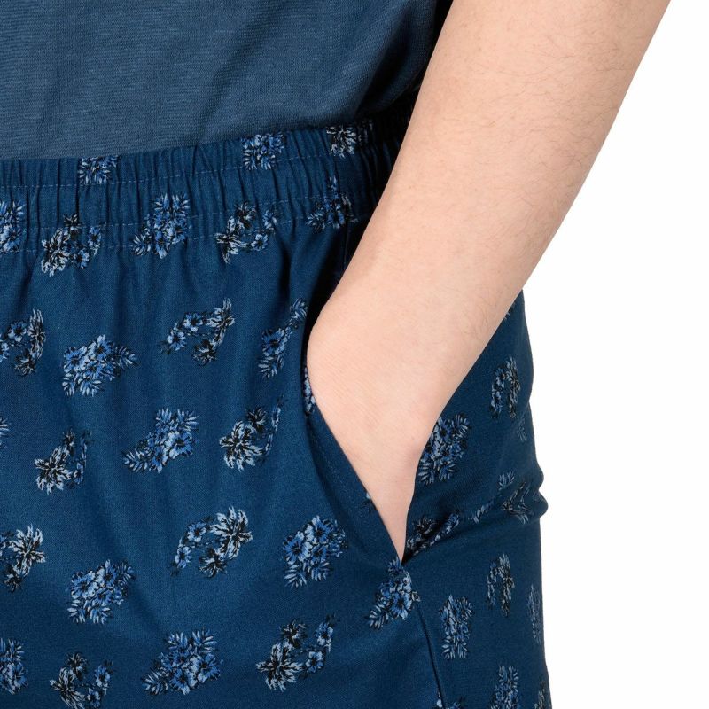 fukuske(フクスケ)ハーフパンツハイビスカス柄ハーフパンツポケット付き(RM9P0013)