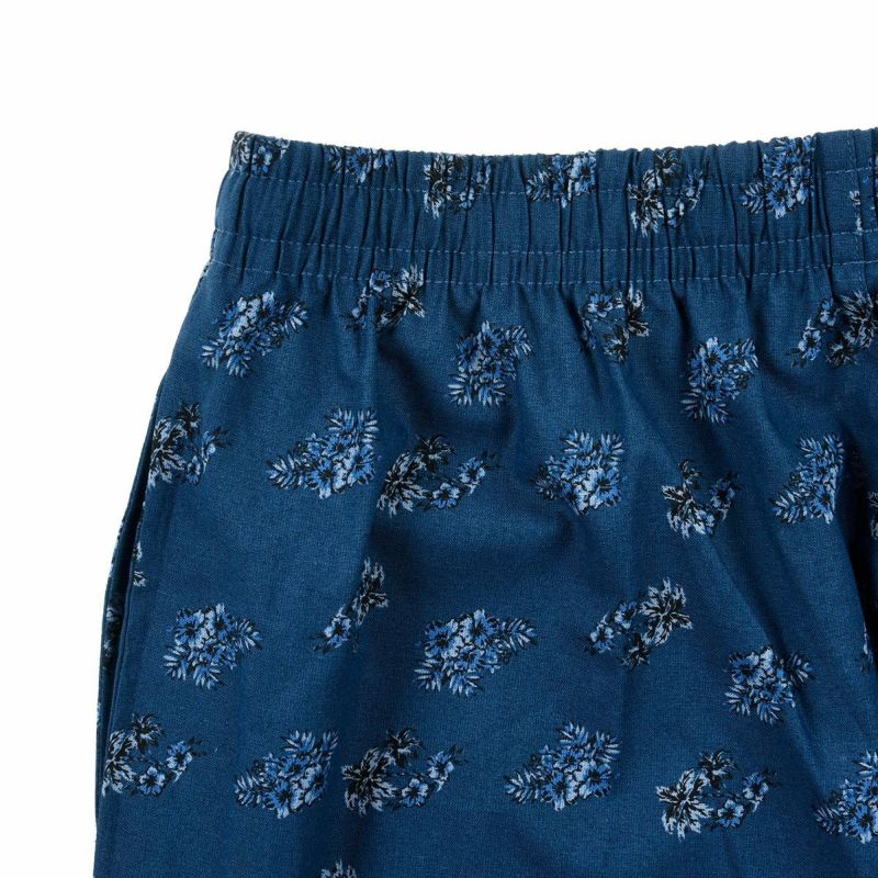 fukuske(フクスケ)ハーフパンツハイビスカス柄ハーフパンツポケット付き(RM9P0013)