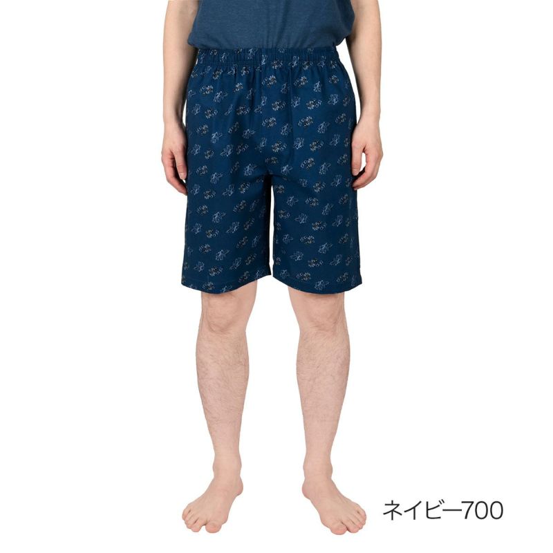 fukuske(フクスケ)ハーフパンツハイビスカス柄ハーフパンツポケット付き(RM9P0013)