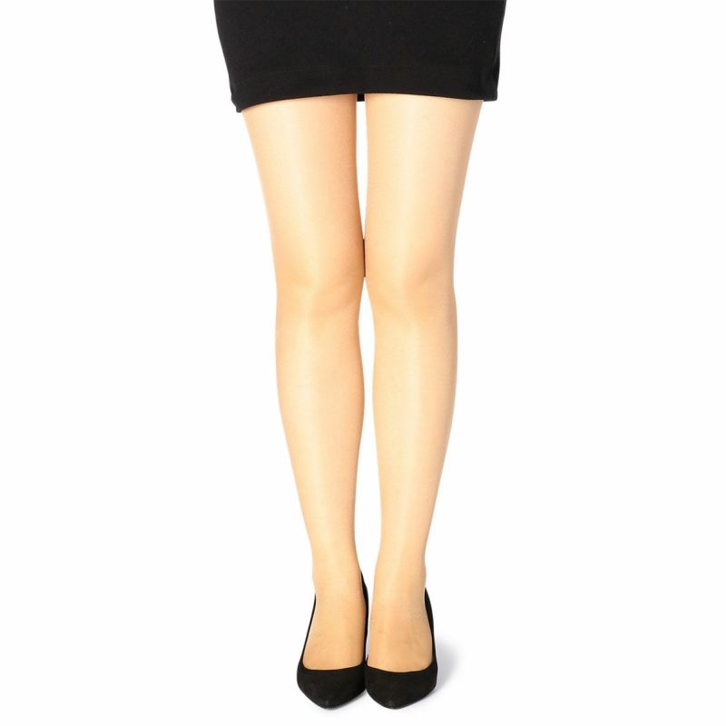 シルキーサポート：夏雪3足組パンティストッキング無地パンティ部メッシュ(161-2323)