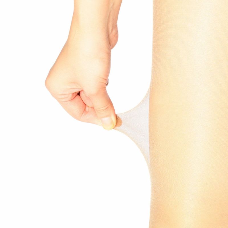 シルキーサポート：夏雪3足組パンティストッキング無地パンティ部メッシュ(161-2323)