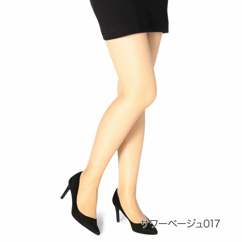 シルキーサポート：夏雪3足組パンティストッキング無地パンティ部メッシュ(161-2323)