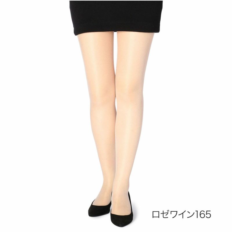 シルキーサポート：夏雪3足組パンティストッキング無地パンティ部メッシュ(161-2323)