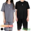 Colantotte(コラントッテ)：ACTIVE上下セット ルームウェア 無地 ワンポイント 上下セット ラグラン半袖 ハーフパンツ ストレッチメッシュ ウエストシャーリング(調節ひも有)(HRT-6001)