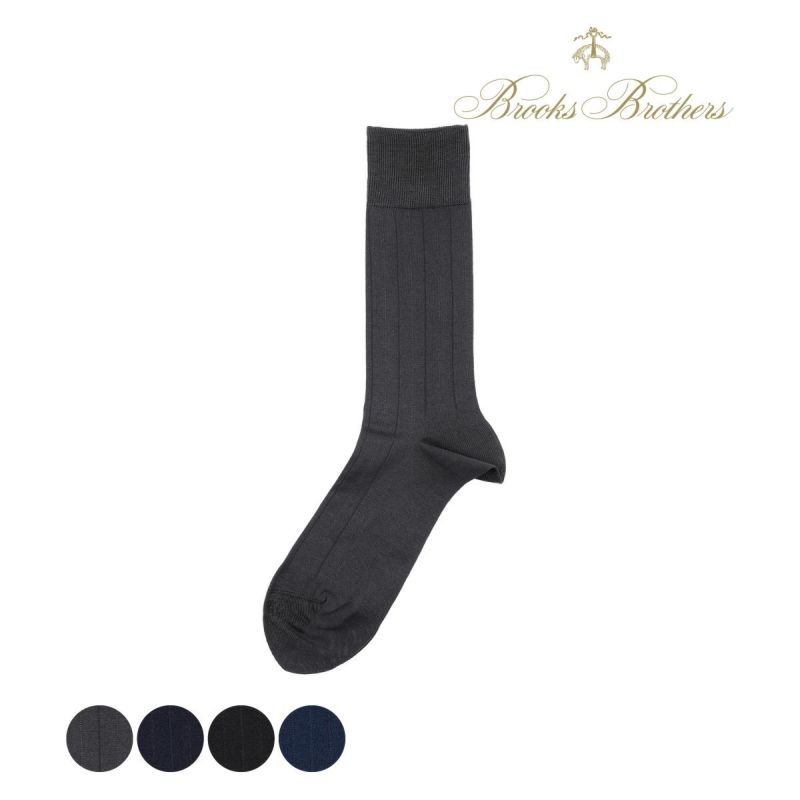 ブルックスブラザーズ靴下ストライプクルー丈(2B064)