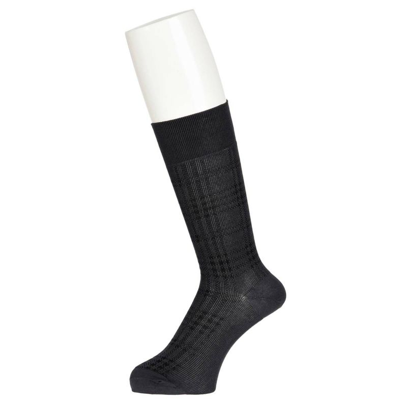 マッキントッシュフィロソフィー靴下チェック柄クルー丈(2M058)