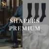 SHAPERS(シェーパーズ)靴下無地リブハイソックスシルケット加工(32825)