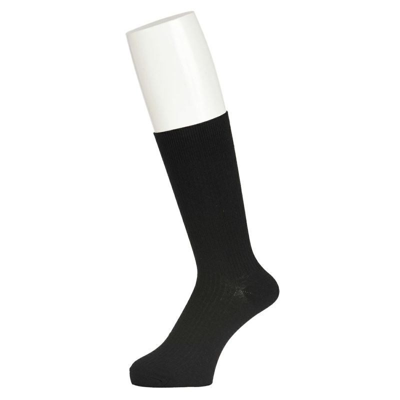 fukuske5足組 靴下 無地 リブ クルー丈 日本製(155N58A7)