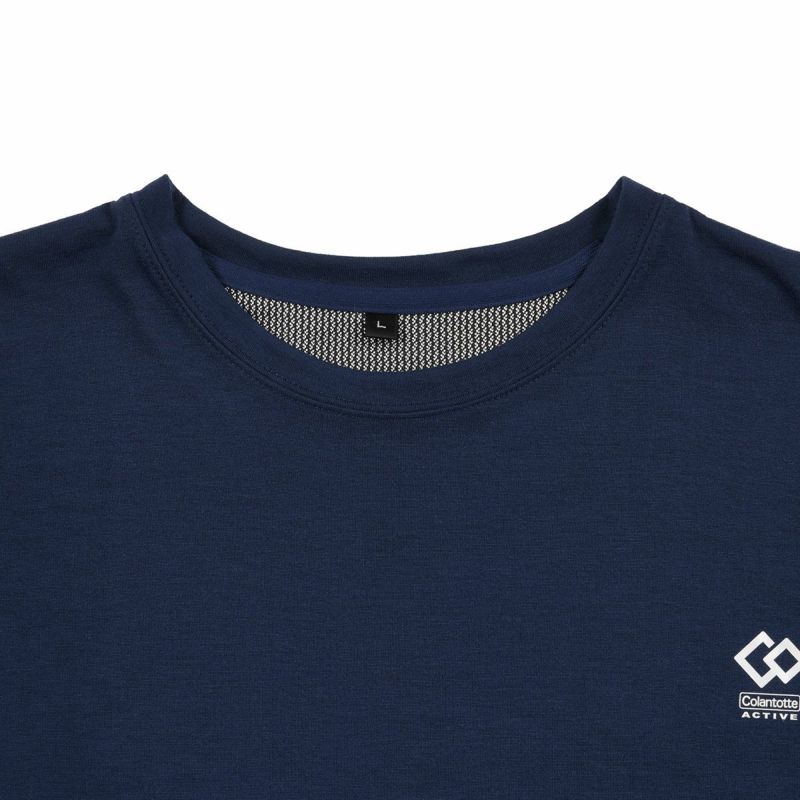 Colantotte(コラントッテ)：ACTIVEルームウェア無地ワンポイントライン上下セット半袖ハーフパンツ天竺編み(HRT-6002)