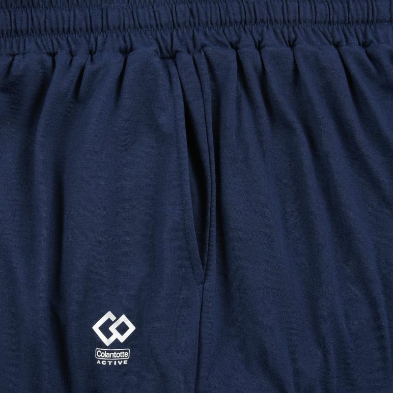 Colantotte(コラントッテ)：ACTIVEルームウェア無地ワンポイントライン上下セット半袖ハーフパンツ天竺編み(HRT-6002)