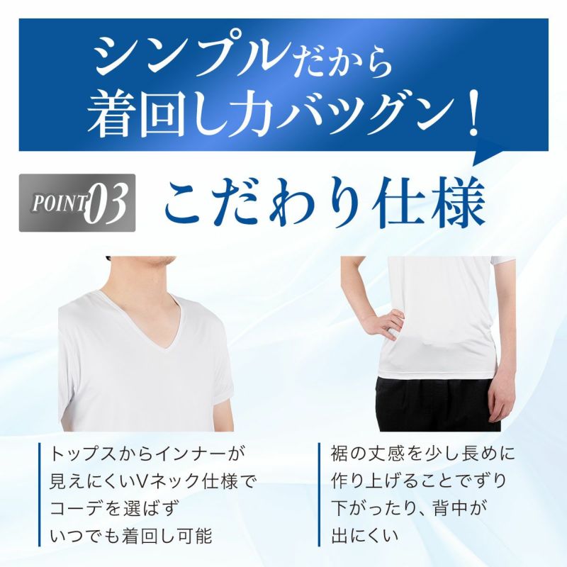 fukuske(フクスケ)5枚組インナーシャツ無地半袖Vネックポリエステルベア天ストレッチ(AZ2N0000)