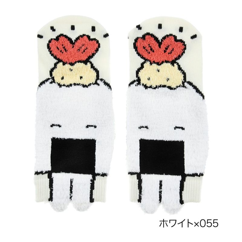 おにうめ靴下えび天柄スニーカー丈キャラクター(3183A07N)