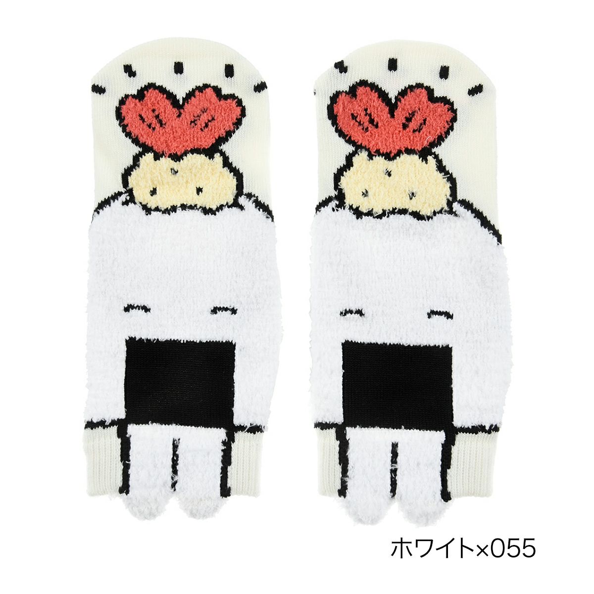 おにうめ靴下えび天柄スニーカー丈キャラクター(3183A07N)