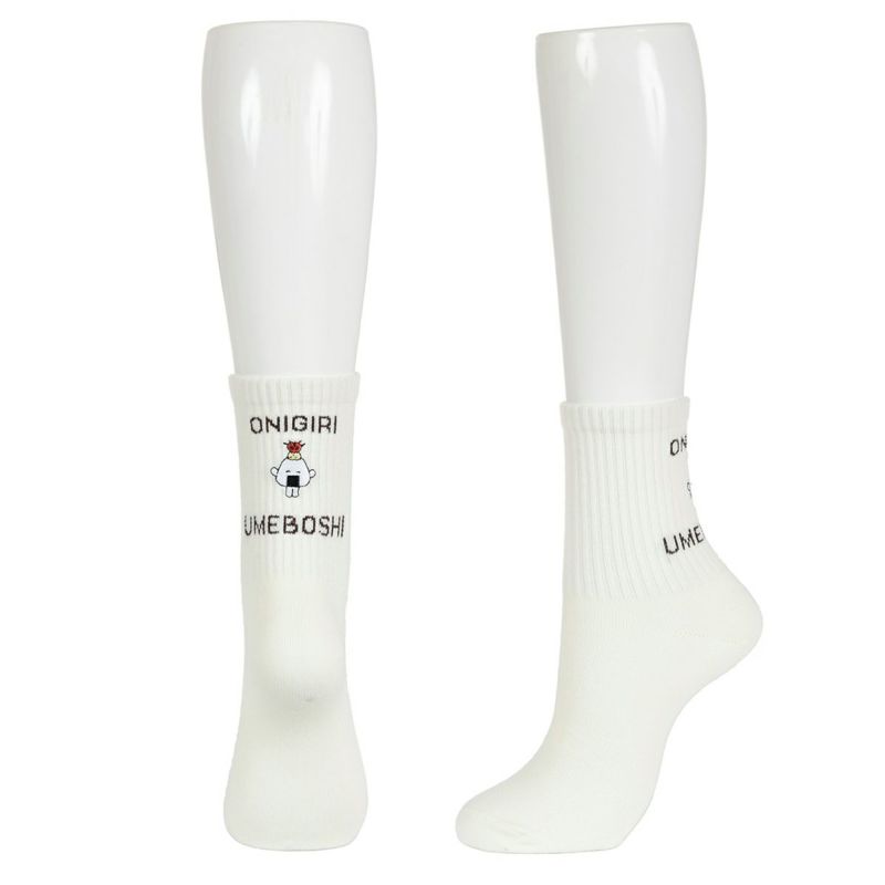 おにうめ靴下刺しゅうクルー丈キャラクター(3183A10N)