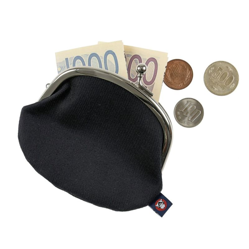 .fukuske(ドットフクスケ)：がま助財布無地3.3寸小銭入れ足袋生地使用日本製(90X90021)